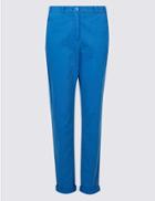 Marks & Spencer Pure Cotton Tapered Chinos Bright Blue