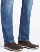 Marks & Spencer Leather Waxy Slip-on Shoes With Airflex&trade; Brown