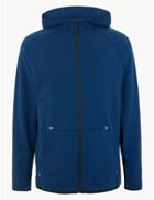 Marks & Spencer Active Cotton Zip Through Hoodie Indigo
