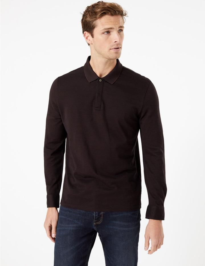 Marks & Spencer Supima Cotton Polo Shirt Rum