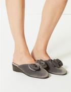 Marks & Spencer Bow Mule Slippers Grey