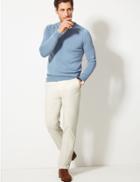 Marks & Spencer Pure Cotton Chinos With Stormwear&trade; Ecru