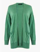 Marks & Spencer Textured Cardigan Medium Green