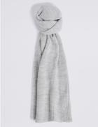 Marks & Spencer Knitted Scarf Grey Mix