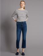 Marks & Spencer Demi Boot Mid Rise Flare Jeans Medium Indigo