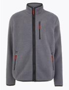 Marks & Spencer Sherpa Fleece Jacket Grey
