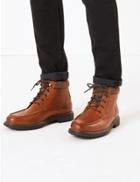 Marks & Spencer Leather Lace-up Casual Boots Tan