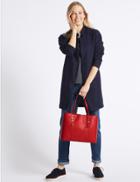 Marks & Spencer Faux Leather Soft Stud Tote Bag Red