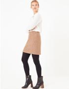 Marks & Spencer Herringbone Weave A-line Mini Skirt Natural Mix