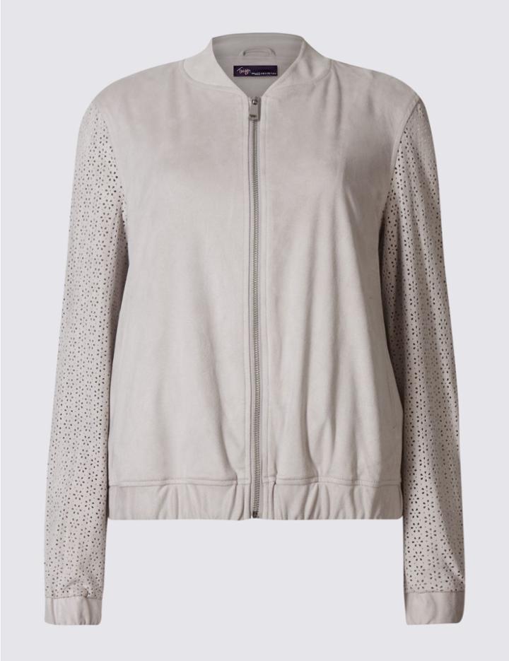 Marks & Spencer Cutwork Bomber Jacket Grey