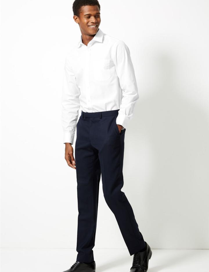 Marks & Spencer 3 Pack Cotton Blend Slim Fit Shirts