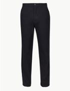 Marks & Spencer Cotton Rich Chinos With Stretch Navy