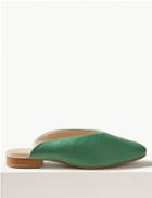 Marks & Spencer Leather Mule Shoes Green