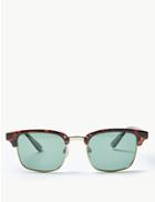 Marks & Spencer Polarised Retro Square Sunglasses Brown Mix