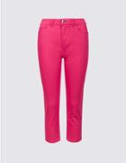 Marks & Spencer Mid Rise Super Skinny Leg Cropped Jeans Hot Pink