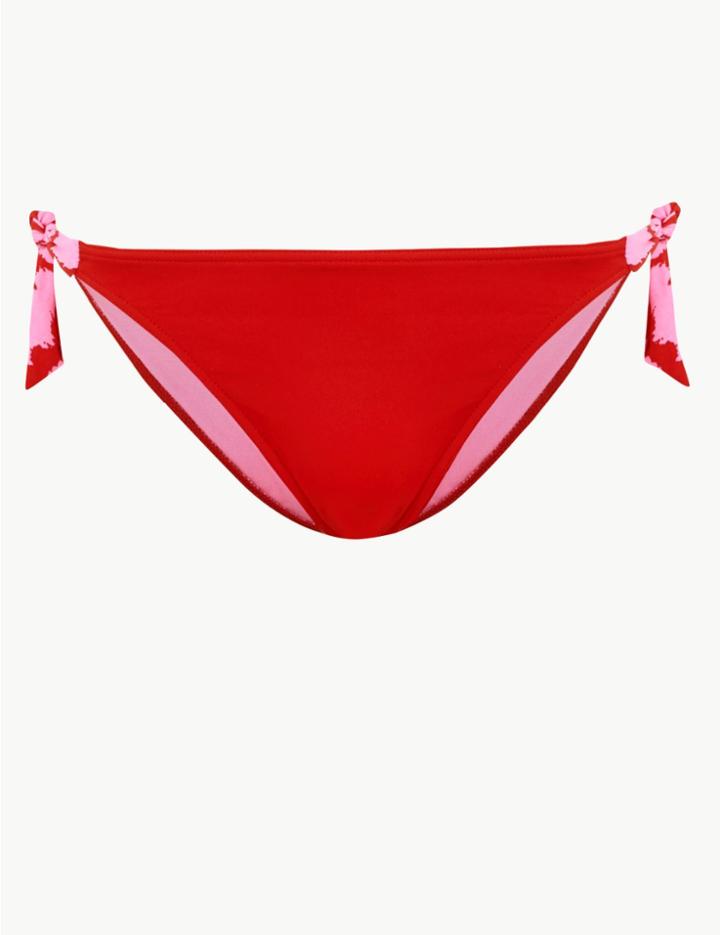 Marks & Spencer Animal Print Bikini Bottoms Red