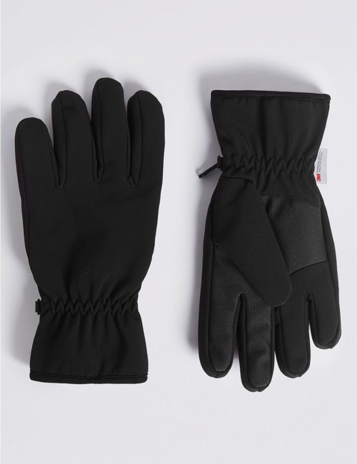 Marks & Spencer Waterproof Ski Performance Gloves With Thinsulate&trade; Black