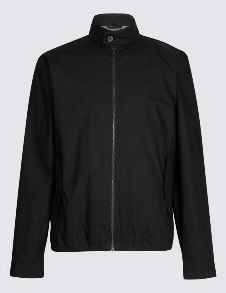 Marks & Spencer Pure Cotton Jacket With Stormwear&trade; Black
