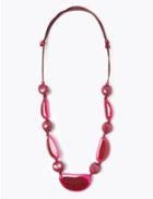 Marks & Spencer Beaded Necklace Berry