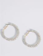 Marks & Spencer Beaded Hoop Earrings Grey