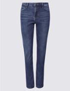 Marks & Spencer Mid Rise Slim Leg Jeans Dark Blue