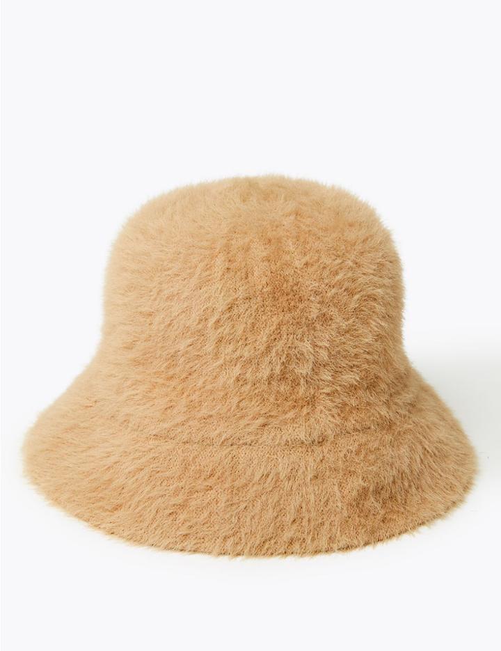 Marks & Spencer Fuzzy Bucket Hat Camel