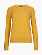 Marks & Spencer Cashmilon&trade; V-neck Jumper Honey
