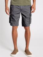 Marks & Spencer Pure Cotton Authentic Cargo Shorts Charcoal