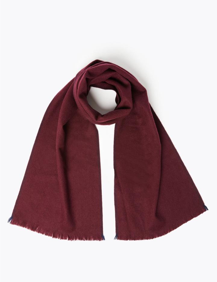 Marks & Spencer Merino Wool Scarf Burgundy