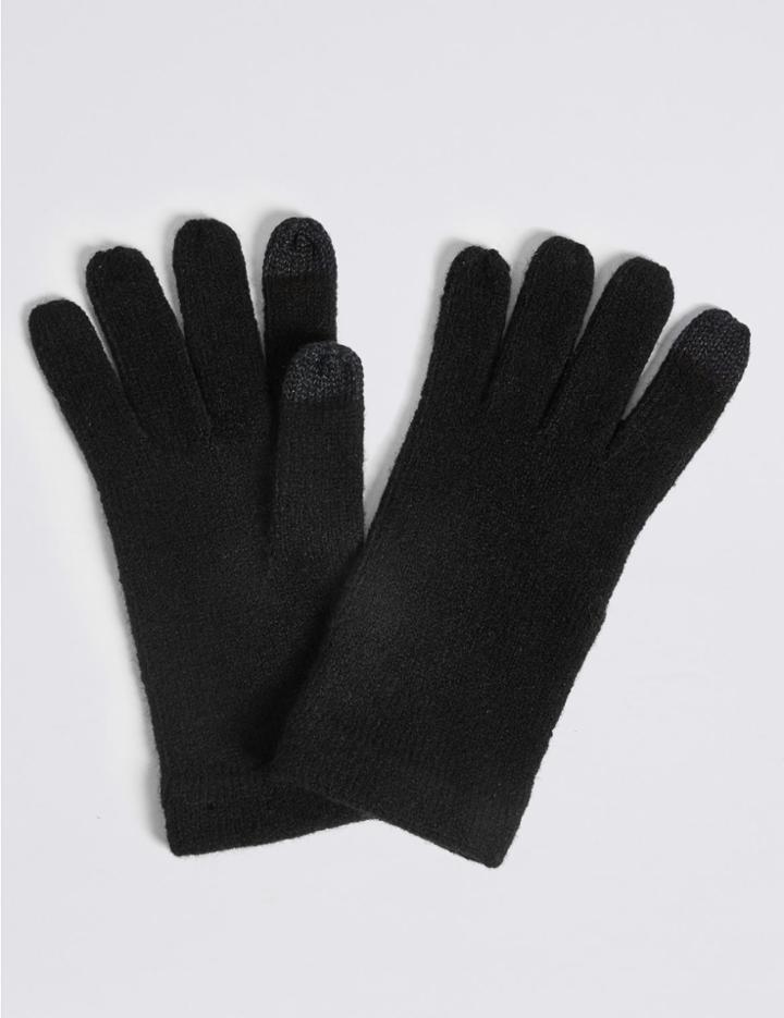 Marks & Spencer Knitted Touchscreen Gloves Black