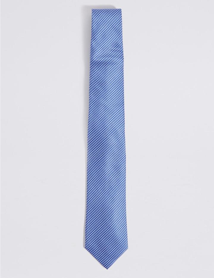 Marks & Spencer Textured Tie Sky Blue
