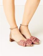 Marks & Spencer The Fran Bow Court Shoes Nude Mix