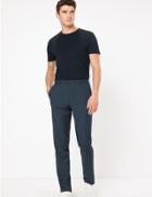 Marks & Spencer Slim Fit Trousers With Stretch Teal