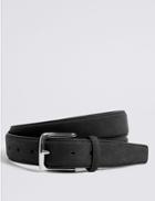 Marks & Spencer Faux Suede Stitch Detail Belt Black