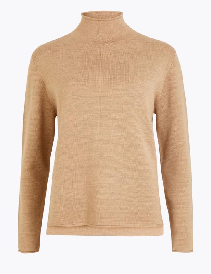 Marks & Spencer Turtle Neck Jumper Camel