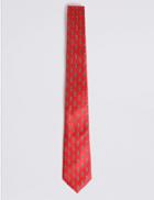 Marks & Spencer Christmas Trees Tie Red Mix