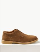 Marks & Spencer Suede Lace-up Derby Shoes Tan