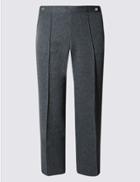 Marks & Spencer Petite Straight Leg Trousers Charcoal