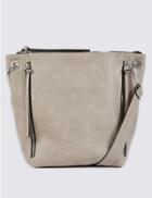 Marks & Spencer Faux Leather Messenger Bag Grey