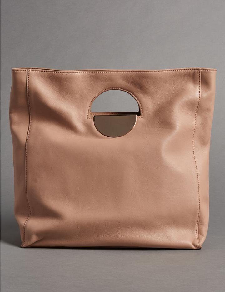 Marks & Spencer Leather Dolly Shopper Bag Nude