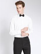 Marks & Spencer Easy Care Slim Fit Shirt With Bow White
