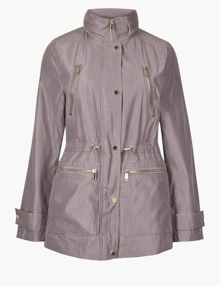 Marks & Spencer Jacquard Parka Taupe
