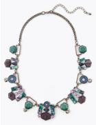 Marks & Spencer Geometric Shapes Necklace Blue Mix