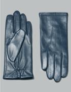 Marks & Spencer Touch Screen Leather Stitch Detail Gloves Navy