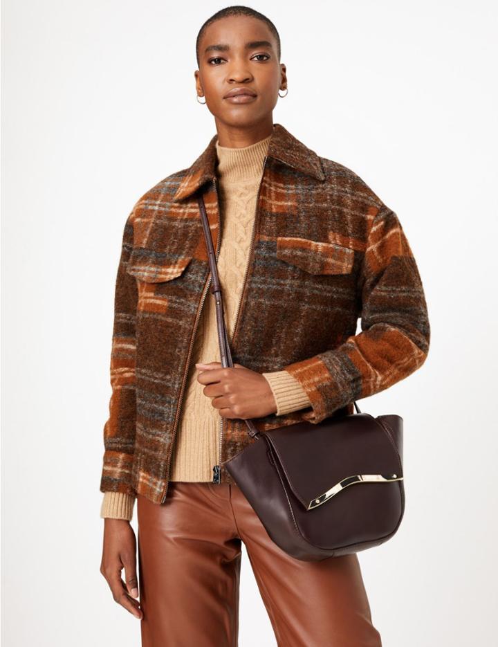 Marks & Spencer Leather Cross Body Bag Coffee