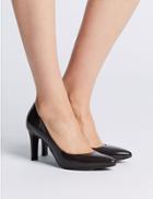 Marks & Spencer Stiletto Heel Pointed Court Shoes Espresso