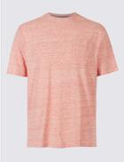 Marks & Spencer Pure Cotton Textured Crew Neck T-shirt Aqua Mix