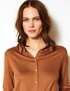 Marks & Spencer Long Sleeve Regular Fit Shirt Tan