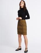 Marks & Spencer Printed A-line Mini Skirt Ochre
