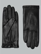 Marks & Spencer Touch Screen Leather Stitch Detail Gloves Black